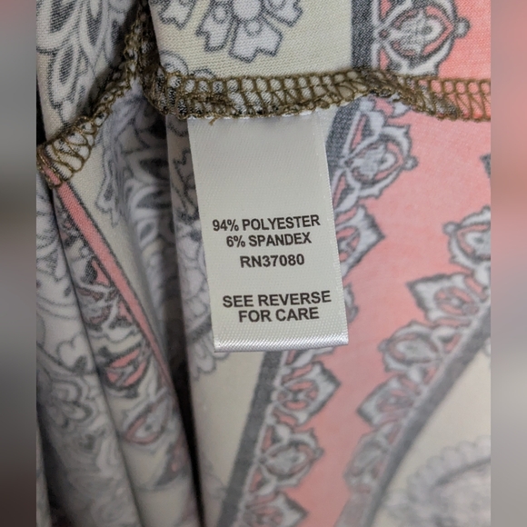 Cato Womens Maxi Dress XL Paisley Scarf Print Halter Neckline Pink Yellow Olive - Picture 6 of 8